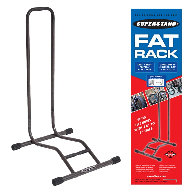 bicycle cleaner enhancement-Willworx Superstand- Fat Rack Fat Bike Rack Stand